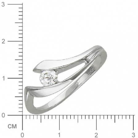 Кольцо с бриллиантом из комбинированного золота (арт. 336381)