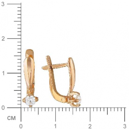 Серьги с бриллиантами из комбинированного золота (арт. 336432)