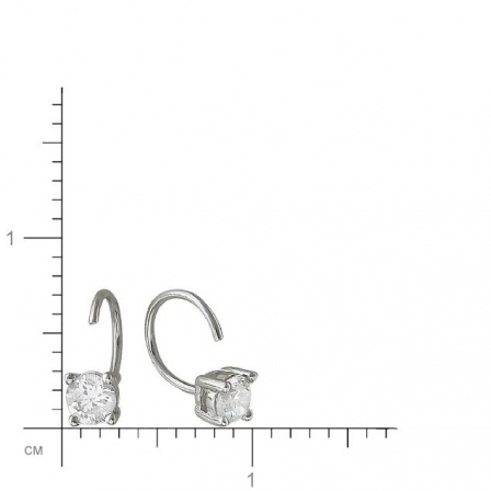 Серьги с фианитами из серебра (арт. 337163)