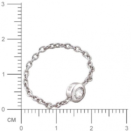 Кольцо с подвеской с фианитом из серебра (арт. 337293)