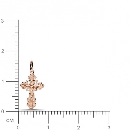 Крестик из красного золота (арт. 342636)