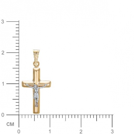 Крестик из комбинированного золота (арт. 342735)