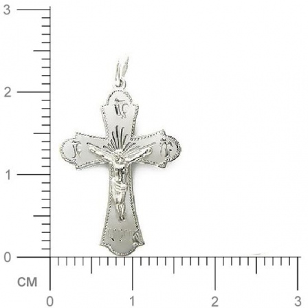 Крестик из белого золота (арт. 342807)