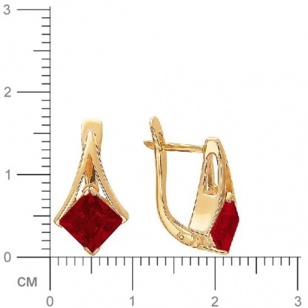 Серьги с гранатами из красного золота (арт. 343619)