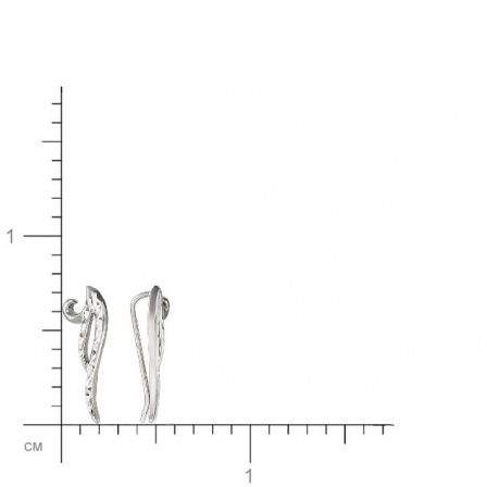 Серьги из белого золота (арт. 344449)
