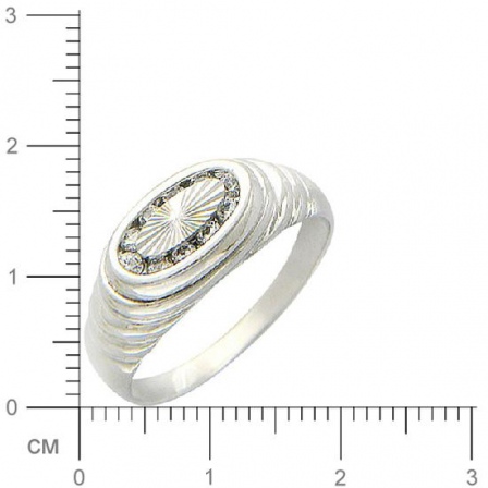 Кольцо с фианитами из серебра (арт. 345180)
