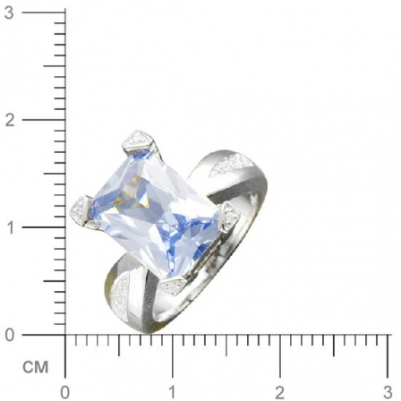 Кольцо с топазом, фианитами из серебра (арт. 345926)