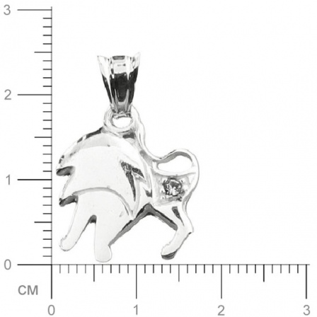 Подвеска "Лев" с кристаллами swarovski из серебра (арт. 345977)