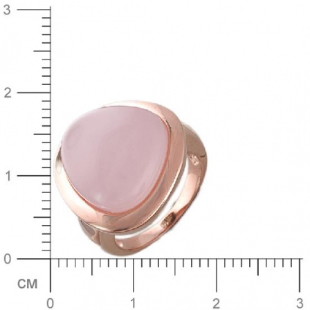 Кольцо с кварцем из серебра с позолотой (арт. 346292)