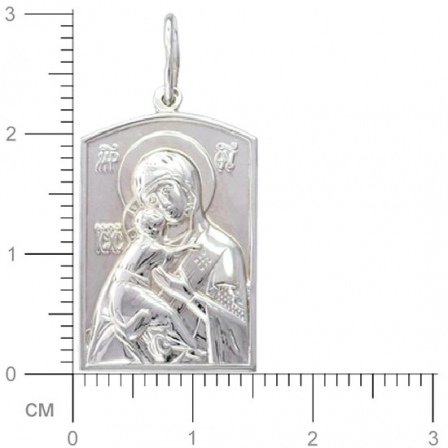 Подвеска-иконка "Богородица Владимирская" из серебра (арт. 347697)