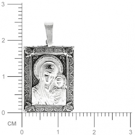 Подвеска-иконка "Богородица Казанская" из чернёного серебра (арт. 347737)