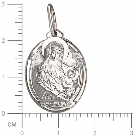 Подвеска-иконка "Богородица Неувядаемый цвет" из серебра (арт. 347771)