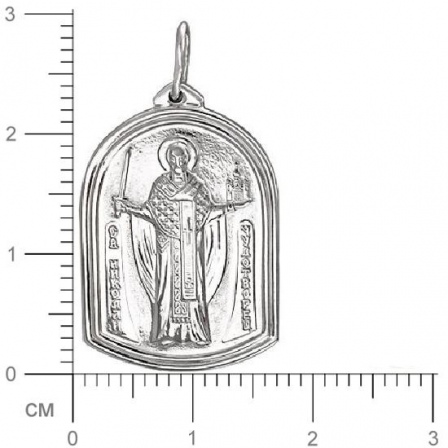 Подвеска-иконка "Николай Чудотворец" из серебра (арт. 347798)