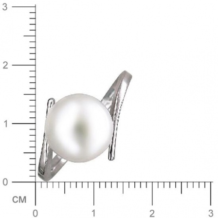 Кольцо с жемчугом из серебра (арт. 349374)