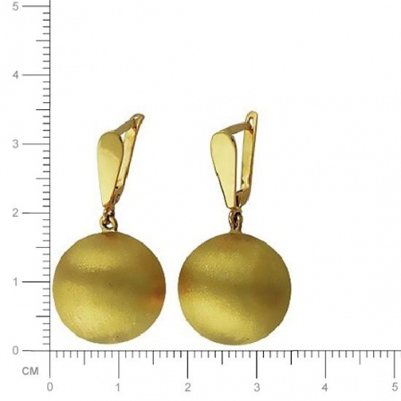 Серьги шарики из жёлтого золота  (арт. 352678)
