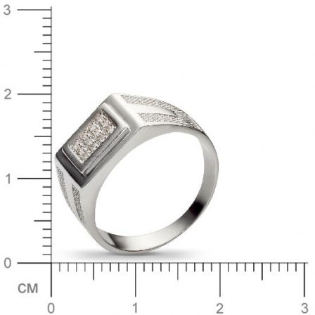 Кольцо с 12 фианитами из серебра 925 пробы (арт. 354336)