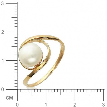 Кольцо с 1 жемчугом из красного золота  (арт. 356164)