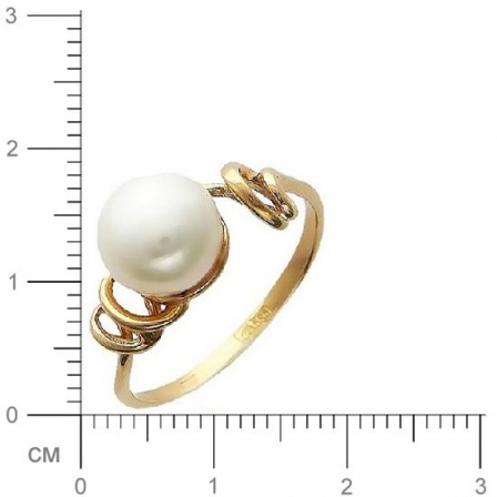 Кольцо с 1 жемчугом из красного золота  (арт. 356165)
