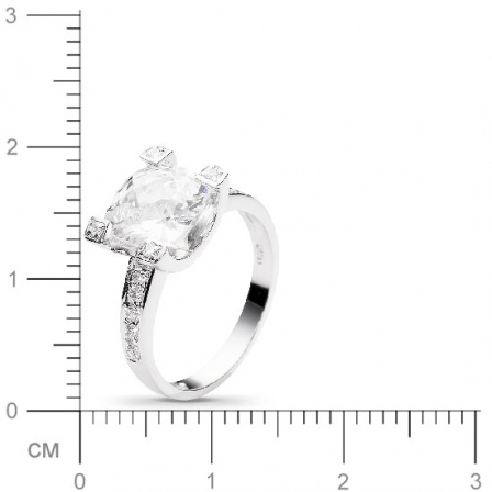 Кольцо с 15 фианитами из серебра 925 пробы (арт. 357122)