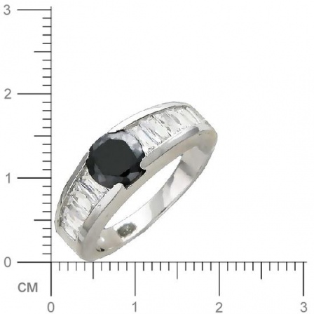 Кольцо с 11 фианитами из серебра 925 пробы (арт. 357126)