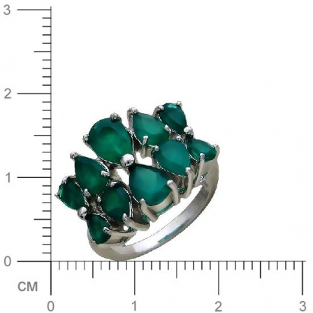Кольцо с бериллами из серебра 925 пробы (арт. 357165)