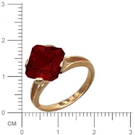Кольцо с 1 гранатом из красного золота  (арт. 358531)