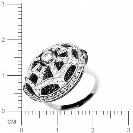 Кольцо Паутинка с 227 бриллиантами из белого золота 750 пробы (арт. 359165)
