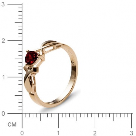 Кольцо с 1 гранатом из красного золота  (арт. 359332)