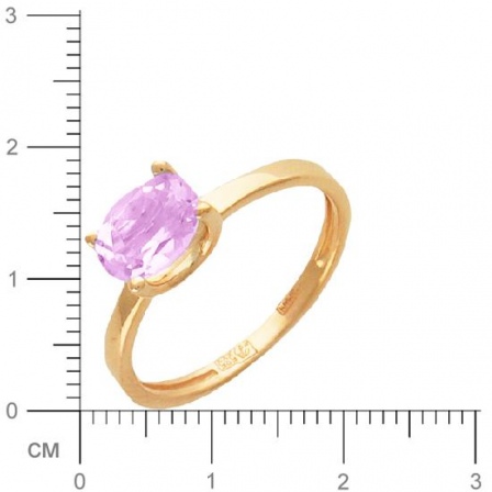 Кольцо с 1 аметистом из красного золота  (арт. 359337)