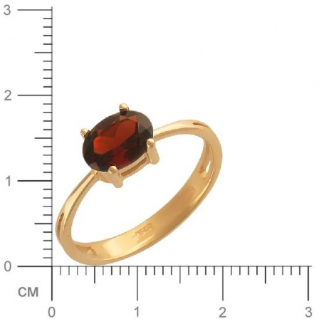 Кольцо с 1 гранатом из красного золота  (арт. 359348)