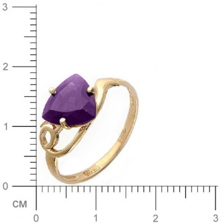 Кольцо с 1 аметистом из красного золота  (арт. 359404)