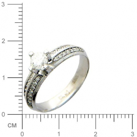Кольцо с 29 бриллиантами из белого золота 750 пробы (арт. 361833)