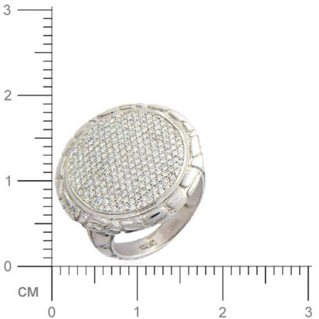 Кольцо с 239 бриллиантами из белого золота 750 пробы (арт. 361834)