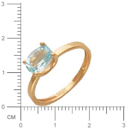 Кольцо с 1 топазом из красного золота  (арт. 362001)