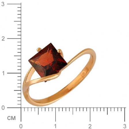 Кольцо с 1 гранатом из красного золота  (арт. 362017)