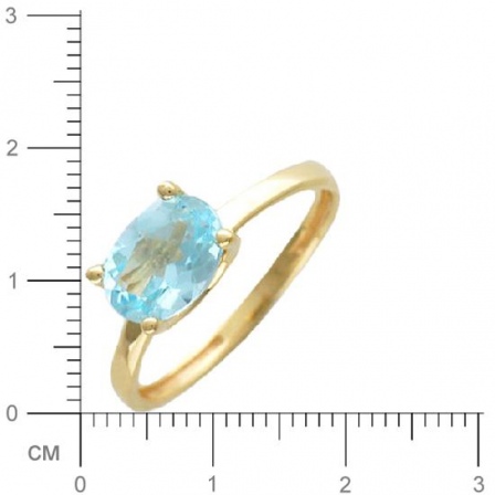 Кольцо с 1 топазом из жёлтого золота  (арт. 362046)