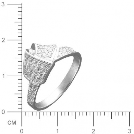 Кольцо с фианитами из серебра 925 пробы (арт. 362743)