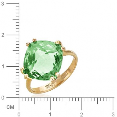 Кольцо с 1 празиолитом из красного золота  (арт. 363732)