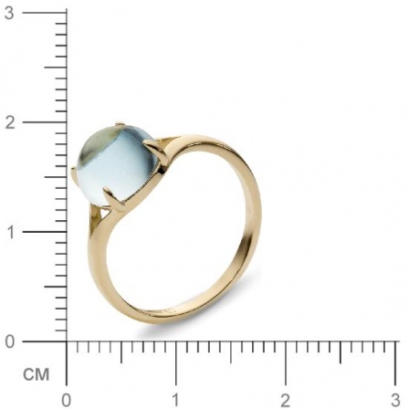 Кольцо с 1 топазом из жёлтого золота  (арт. 363875)