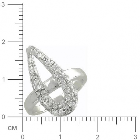 Кольцо с фианитами из серебра 925 пробы (арт. 365482)