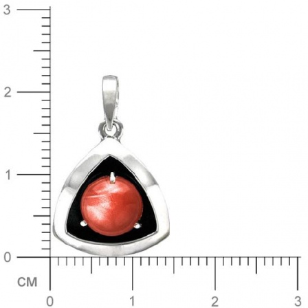 Подвеска с 1 яшмой из серебра 925 пробы (арт. 365605)