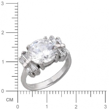 Кольцо с фианитами из серебра 925 пробы (арт. 365899)