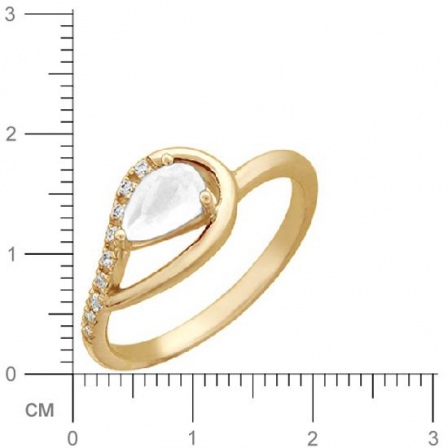 Кольцо с фианитами из красного золота (арт. 366973)