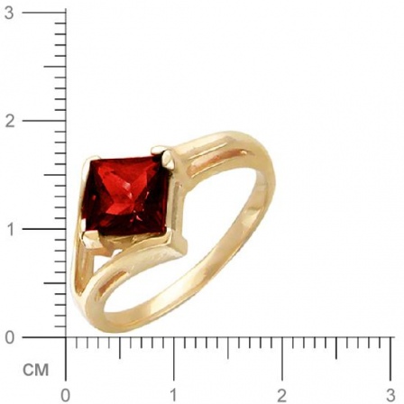 Кольцо с гранатом из красного золота (арт. 367079)