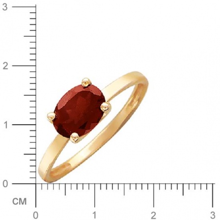 Кольцо с гранатом из красного золота (арт. 367088)