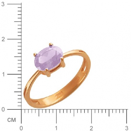 Кольцо с аметистом из красного золота (арт. 367100)