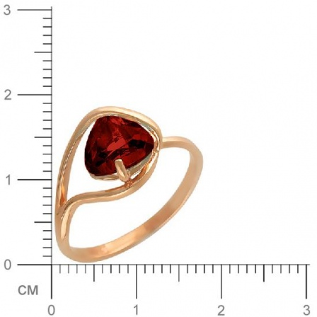 Кольцо с гранатом из красного золота (арт. 367112)