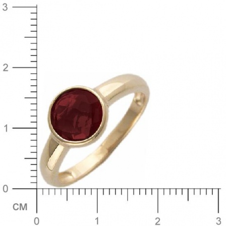 Кольцо с гранатом из красного золота (арт. 367165)