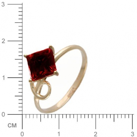 Кольцо с гранатом из красного золота (арт. 367171)