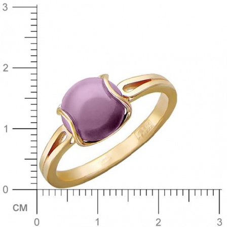 Кольцо с аметистом из красного золота (арт. 367208)